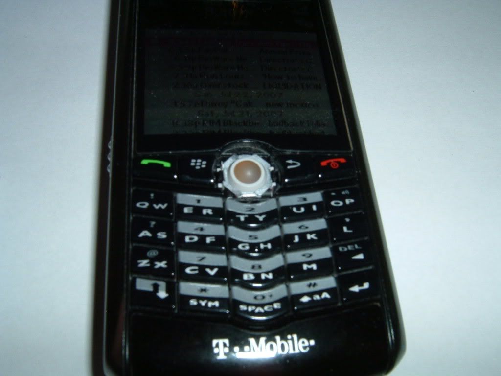 Cleaning the BlackBerry trackball